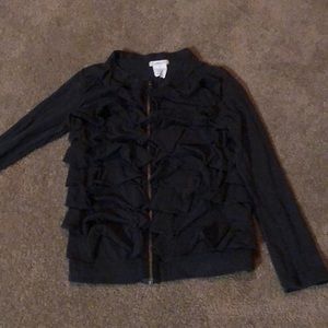 Crew cuts cotton long sleeve zip cardigan